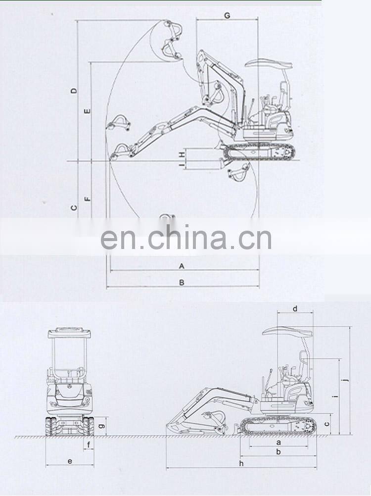 China made 1 ton mini digger for sale