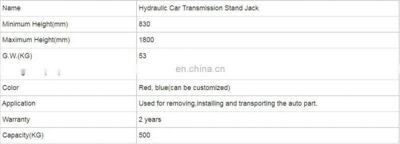Hydraulic Transmission Jack Stand Gearbox Lifter