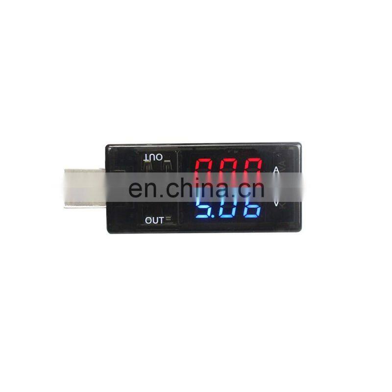 USB Current Voltage Charging Detector Mobile Power Current and Voltmeter Ammeter Voltage USB Charger Tester Double Row Shows