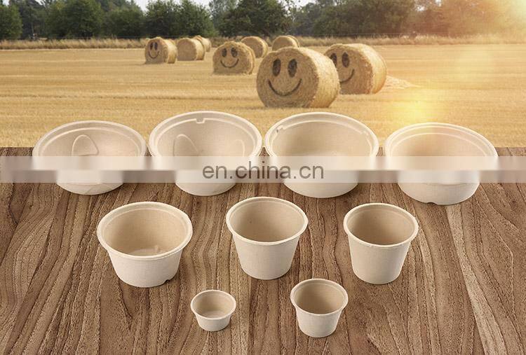 Sunkea 100% Biodegradable Food Packaging Wheat Straw Pulp Bowl Disposable Paper Eco-friendly Customized