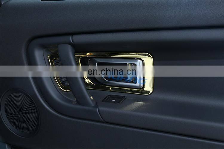 4pcs Golden Car Door Inner handle frame Trim Decoration For Land Rover Discovery Sport Car Accessories 2015 2016 2017