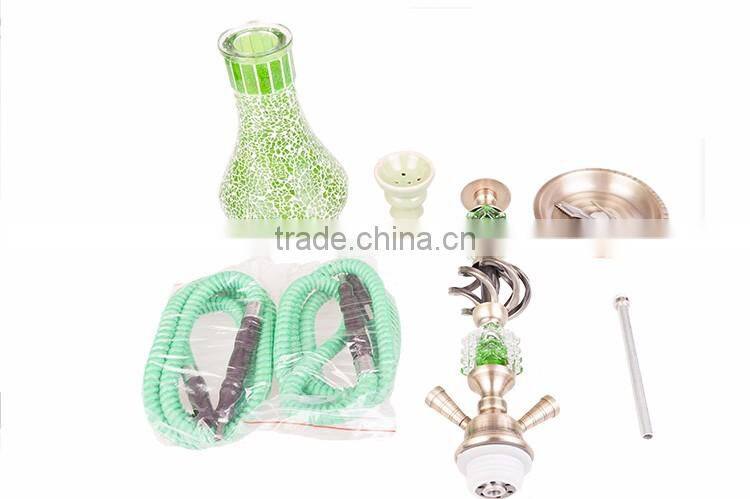 2016 hot selling JYH04 green wholesale glass hookah shisha