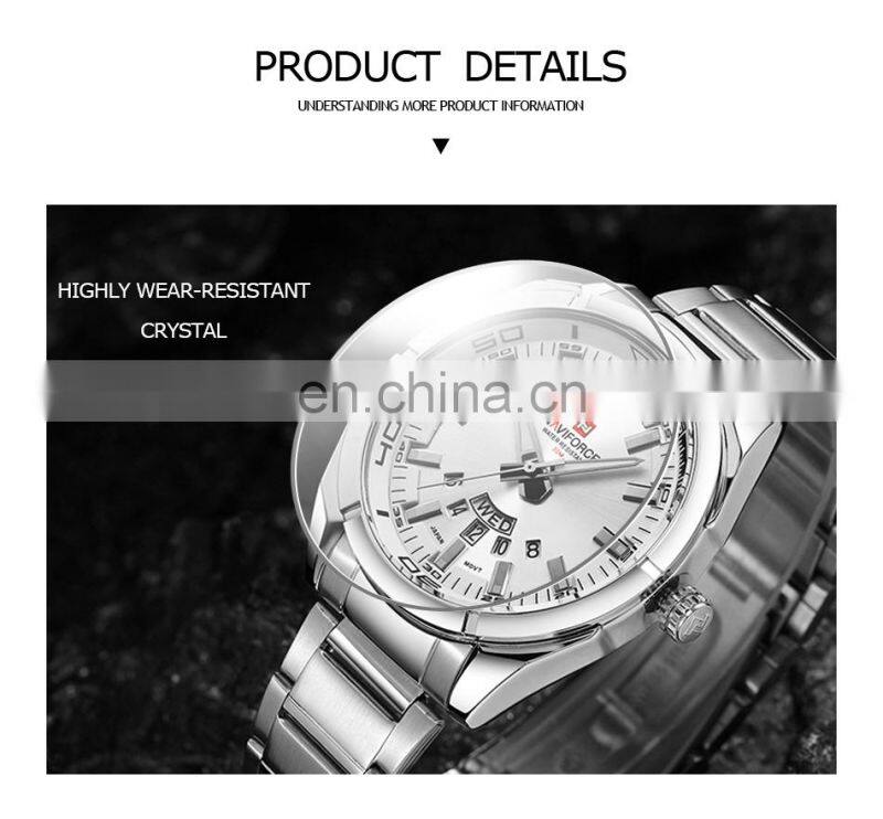 Naviforce 9038 Men Quartz Watches Luxury Sport Waterproof Watches Men's Stainless Steel Wristwatches