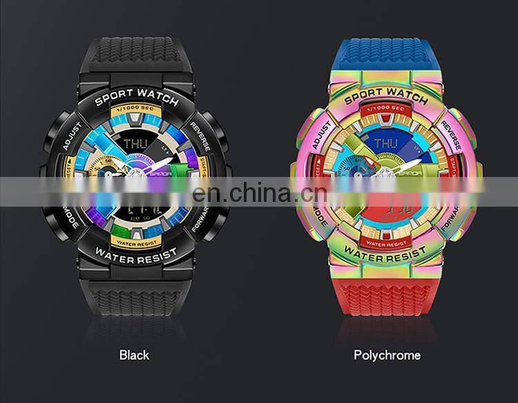 SANDA 9004 Hot Sale High-grade Men Watch Multifunctional Mirage Digital Wristwatch logo watch