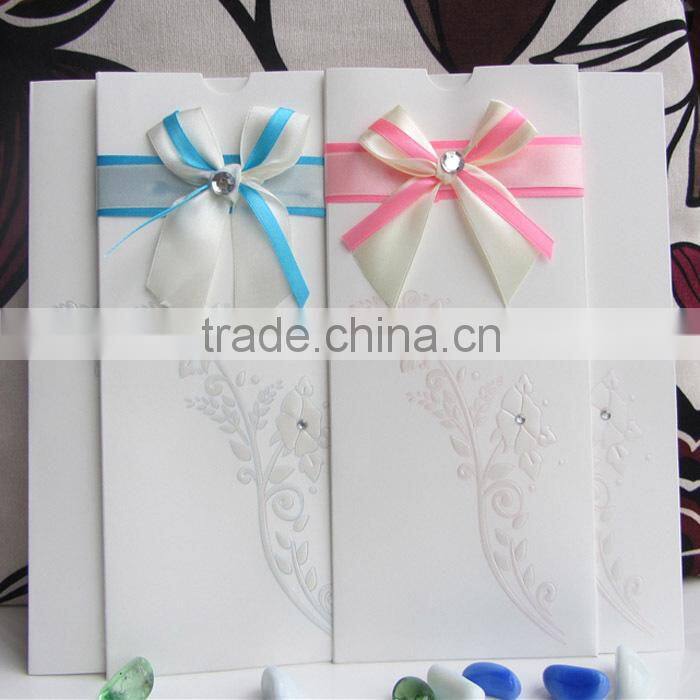 Popular Ribbon Pocket Place Cards Diamond Wedding | Invitation Cards Wedding