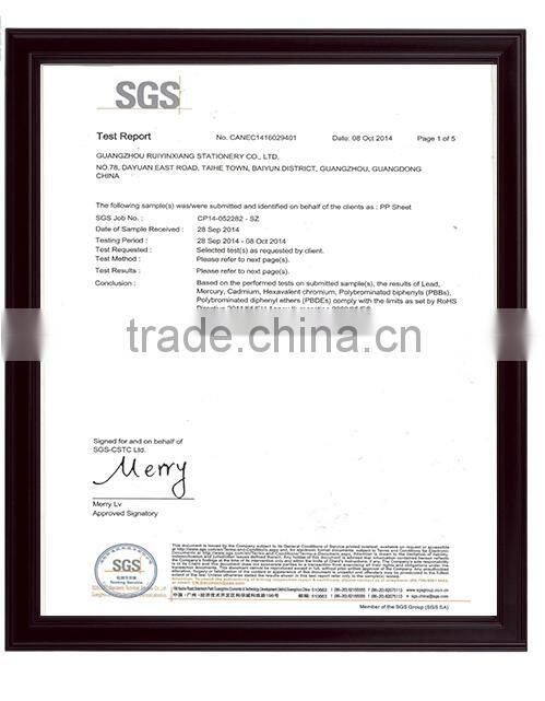 a4 size transparent plastic conference folder with ring binder folder