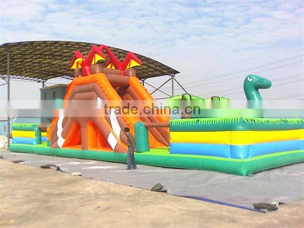 giant inflatable water slide with pool toys/games for kids