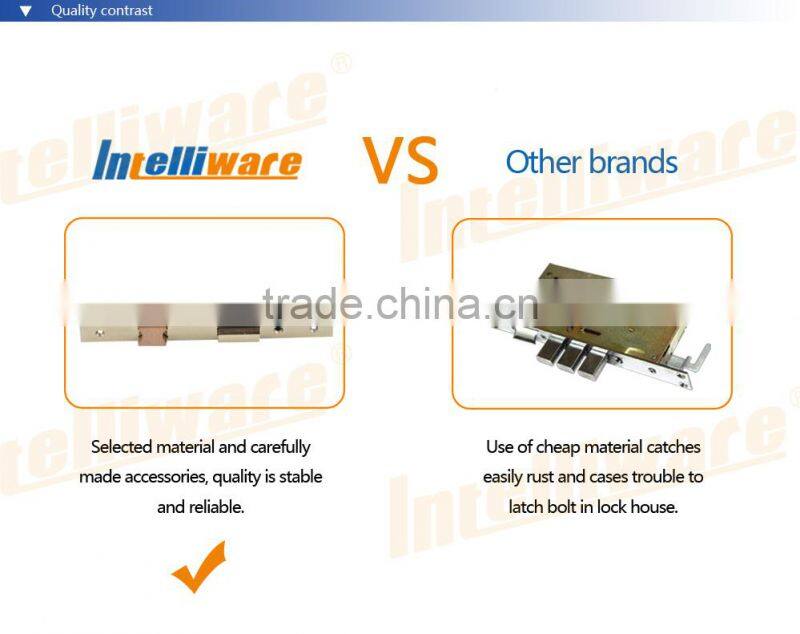 Hot selling black plated mortise lock with stainless steel