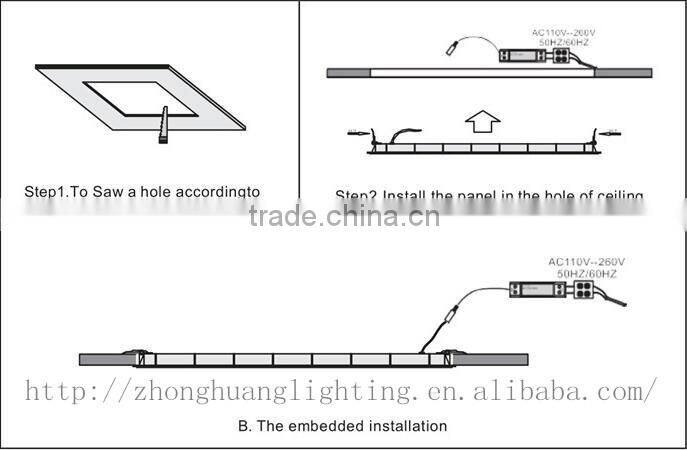 2016 led flat panel lighting 600*300 24W