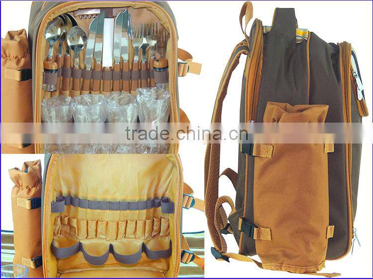 2015 oem cheap designer oxford picnic backpack bag set