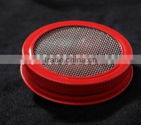 70mm mesh metal lid for glass mason jar