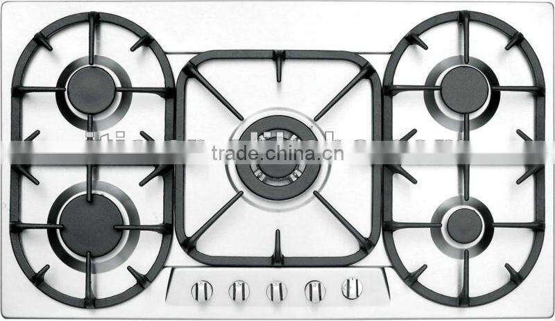 5 burners built-in gas stove