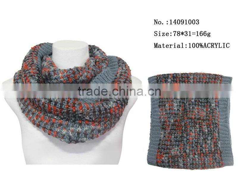candy color korean girl style winter neck hoops circle loop infinity knitted scarf