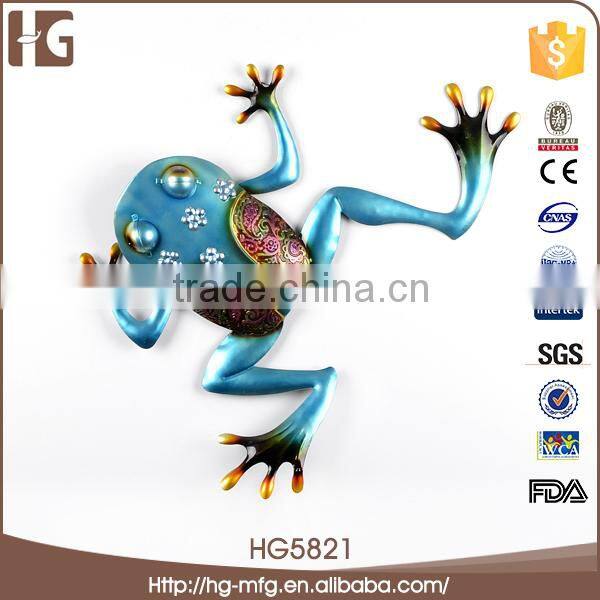 Best blue frog shaped metal garden statue molds