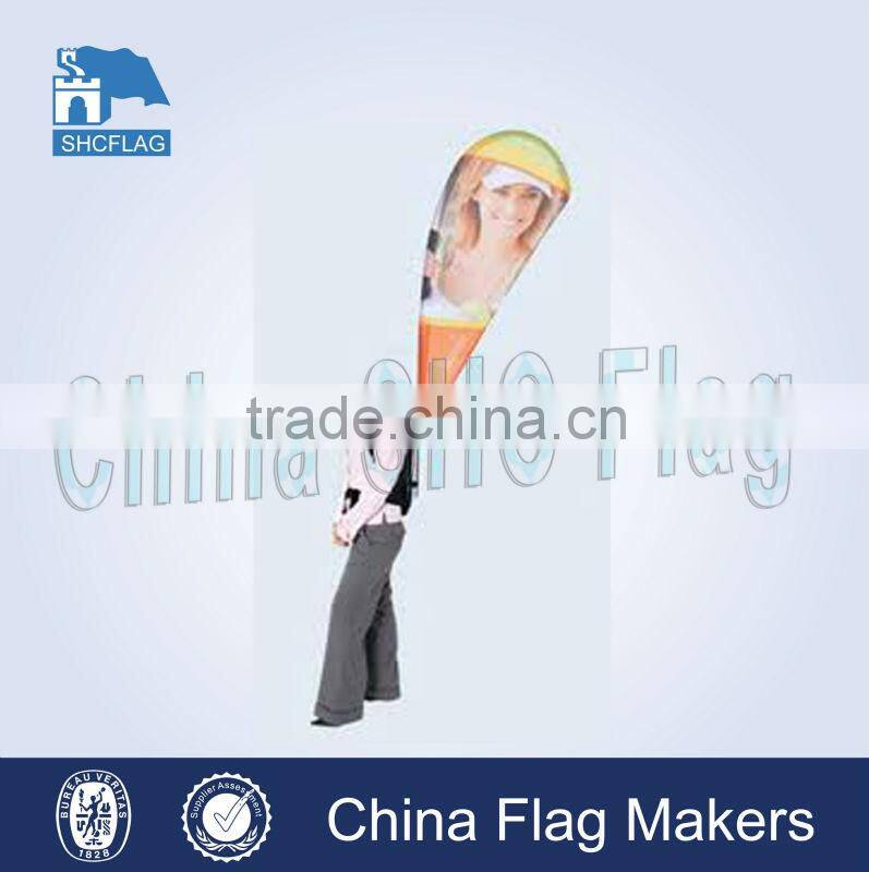 NO MOQ Customized Backpack Flying Banner