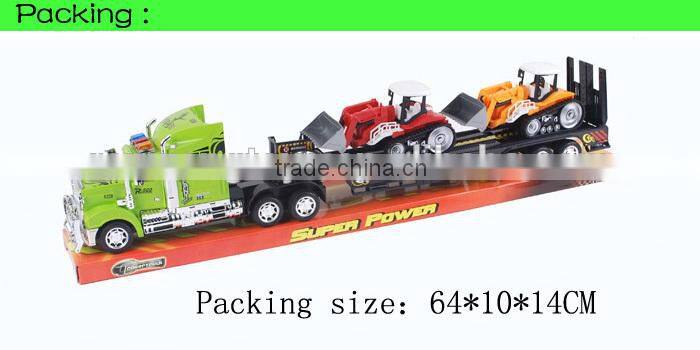 Kid toy inertia container truck toy