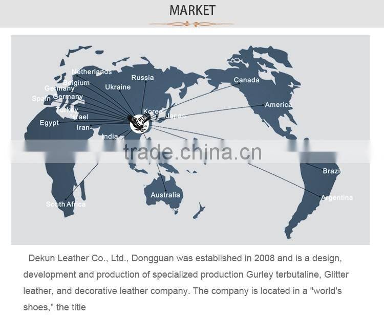 Good quality popular promotional glitter decoration leather fabric