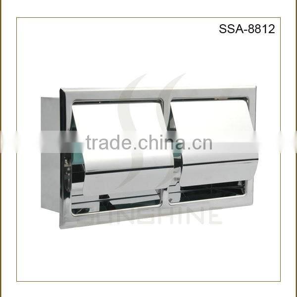 SSA-8812 Stainless steel kitchen and bathroom recessed toilet paper holder