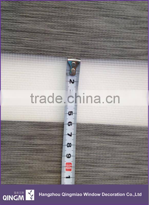 Blackout fabric window zebra roller blinds sun strip curtain