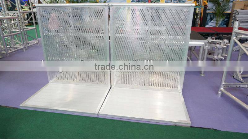 aluminium portable and removable crowded barricade