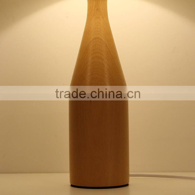 2016 Wholesale indoor furniture antique oak wood table lamps LED Wood table Light JK-879-15 LED Wood table lamp