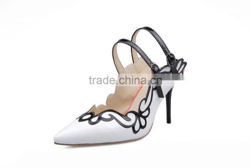 Catwalk 2016 Comfortable Heels Women Leather High Heel Sandal Slippers