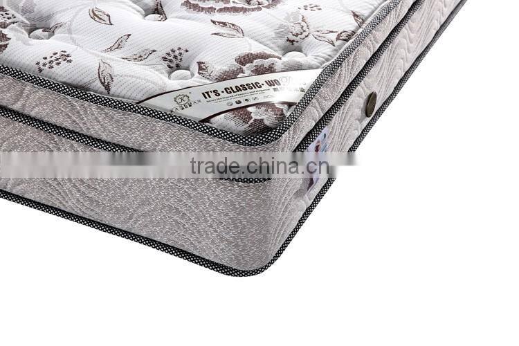 Luxury bedroom set happy dream euro pillow top pocket spring mattress for sale