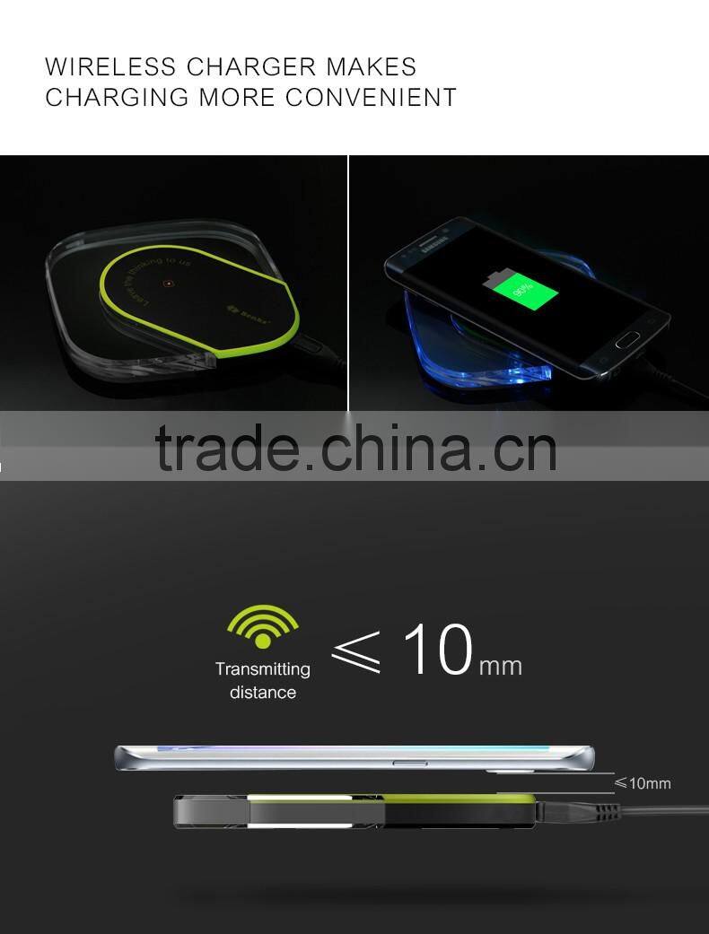Benks Magic Store Series Qi Wireless Charger For Samsung S6/S6 Edge Anti-Slippery Lighting Wireless Charger For Phone TB-0196