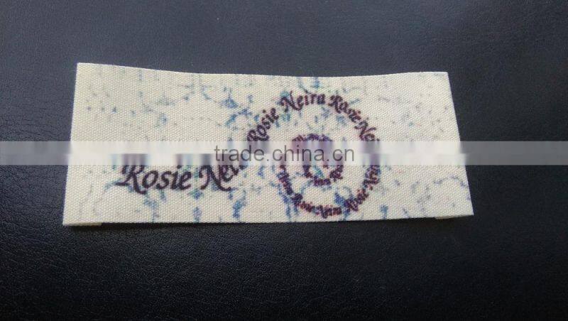 custom good quality side fold laundry label for garment