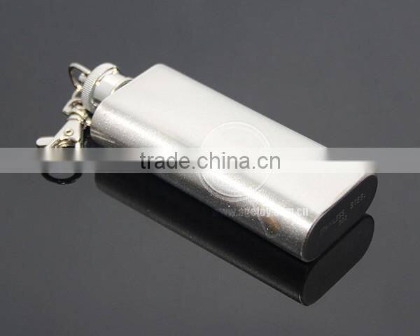 2oz Portable Flagon Kettle Oilcan Keychain 56ML Stainless Steel Metal Travel Wine Pot Mini Liquor Hip Flask