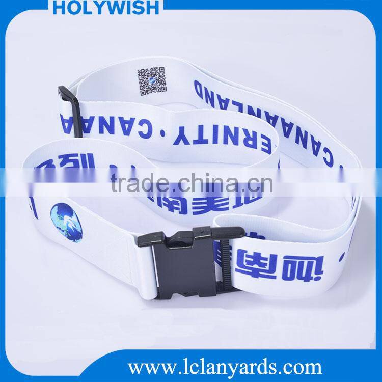 Special logo designed printing luggage safety belt with adjustable buckle