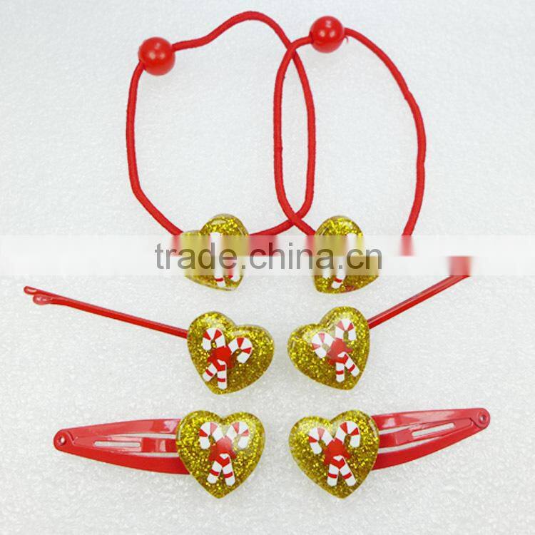 latest design low price 2 pcs hair clips 2 pcs elastic bands 2 pcs bobby pins barrettes wholesale plastic barrettes