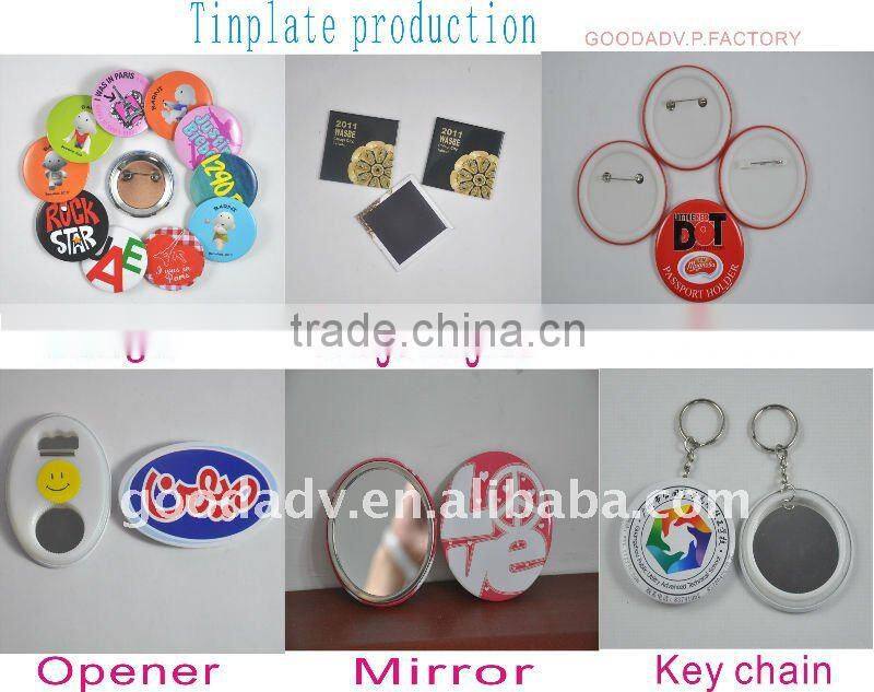 Jewelry fashion beautiful practical delicate mirror tin button badge