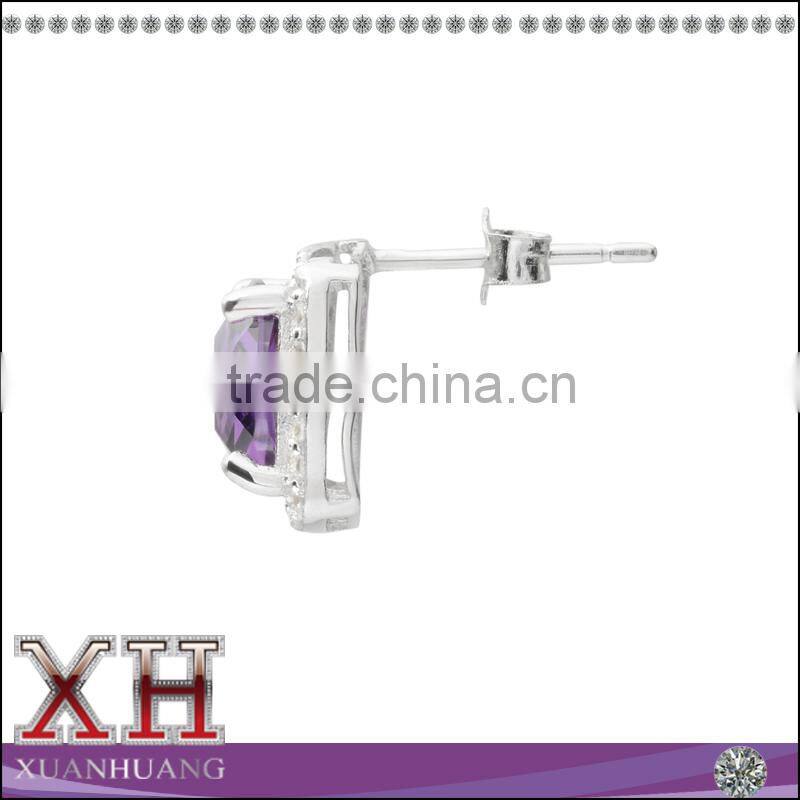 Fashion Jewelry Wholesale Silver Necklace and Earrings Set Zircon Jewelry