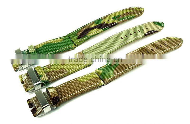 Supreme Grade Genuine Leather Lining Canvas Watch Straps