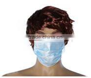 3ply non woven disposable earloop white face mask