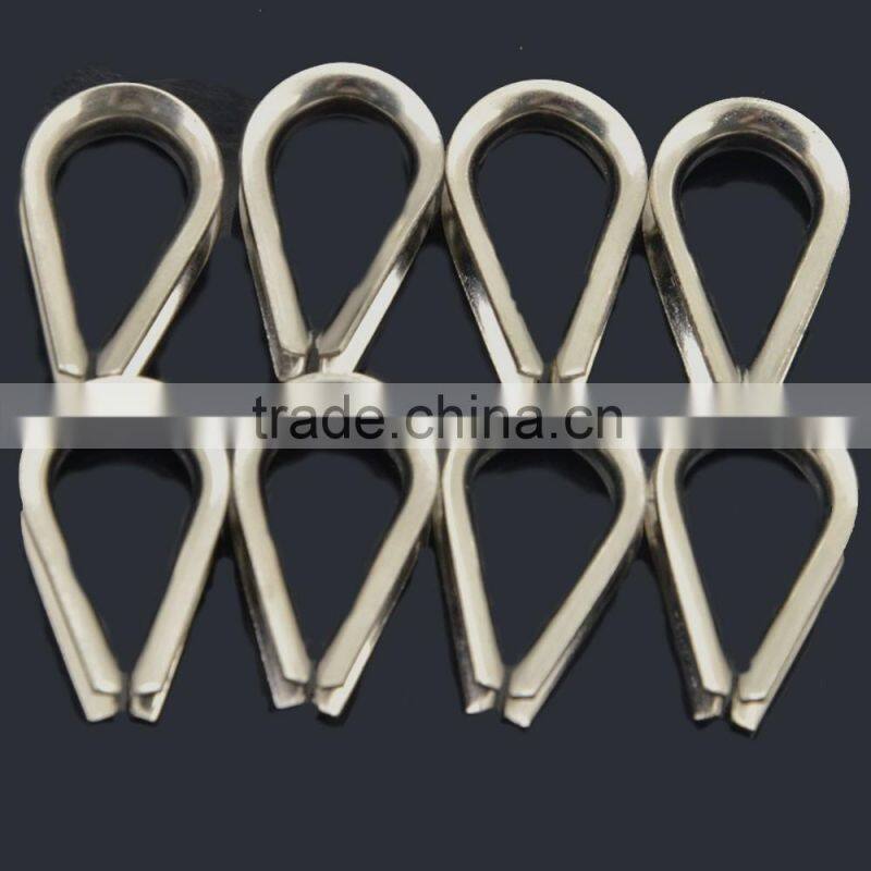 High Polished 304 Stainless Steel Marine Boat Cable Wire Rope Loop Thimble new products on china market for paracord bracelet