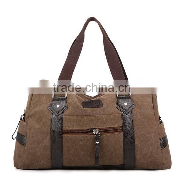 Wholesale fancy customized duffel canvas travel bag