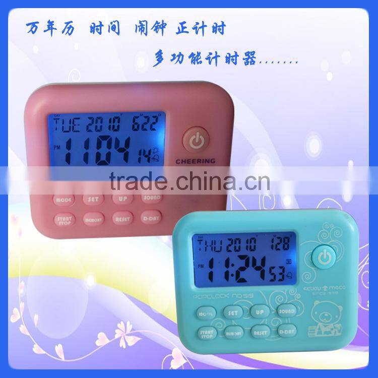 Large LED backlight programmable digital electronic timer