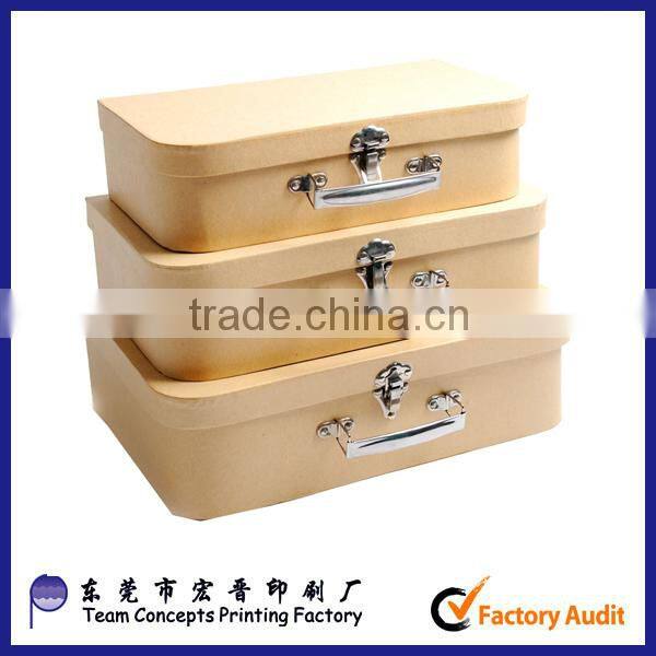 Custom paper tooling box suitcase box with lock and handle