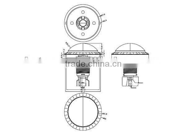 65mm Round green plastic push button switch Momentary large game accessories