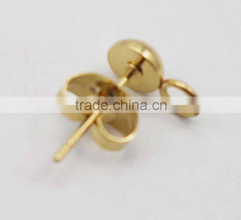 2016 Spring Autumn Fashion Jewelry Gold Stainless Steel Stud Earrings