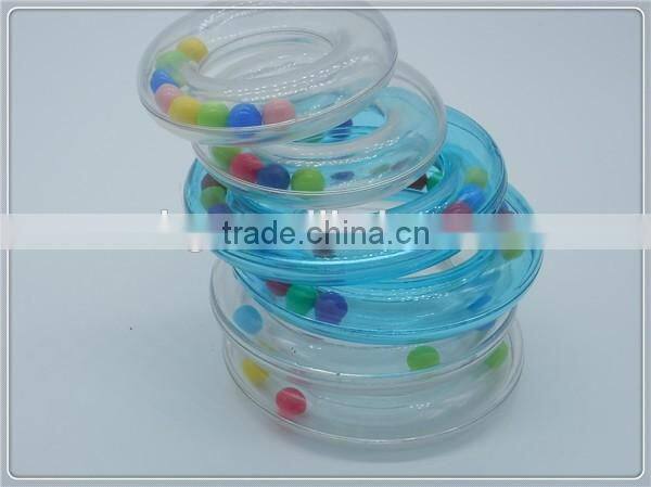 Plastic rattle ring for baby toy dog toy