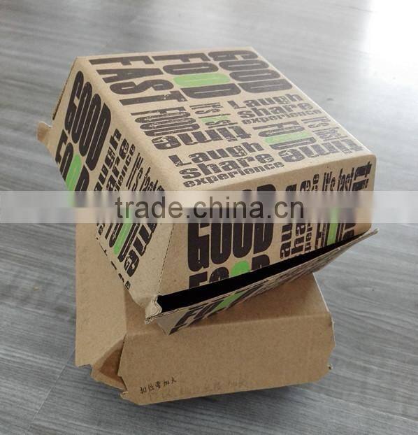 China supply custom hamburg packing boxes with logo design