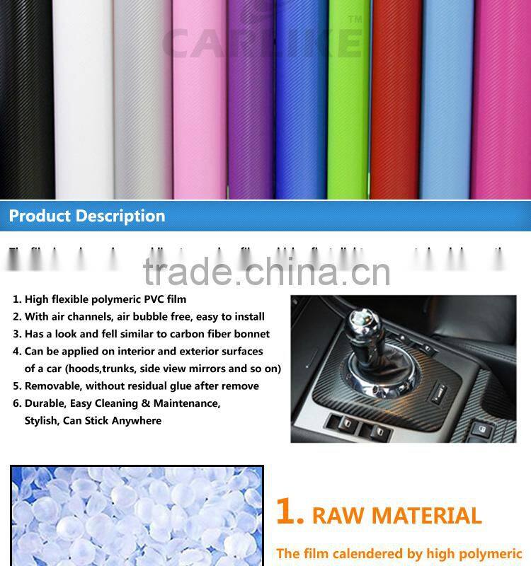 CARLIKE Air Bubble Free Carbon Fiber Car Vinyl Sticker Foil