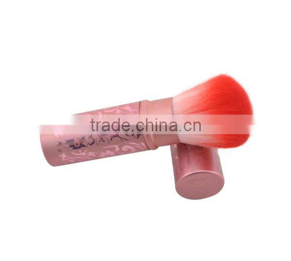 High-End Good Qualty Soft Synthetic Hair Retractable Makeup With Printed Flower