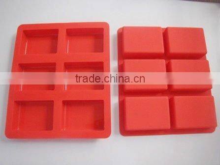 6-Cylinders Flexible engraved design Silicone Molds For Soap Candy Chocolate moon cake