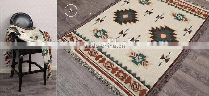 Jacquard tapestry throw,custom design blanket, 100%cotton
