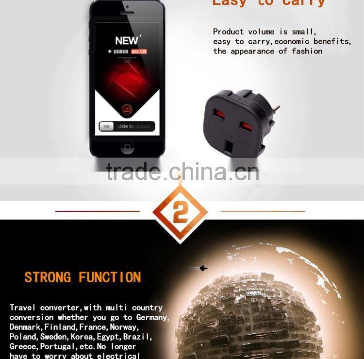 US 2 pin plug universal travel power adaptor