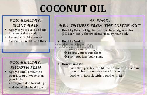 EXTRA VIRGIN COCONUT OIL NATURAL AND COLD PRESSED